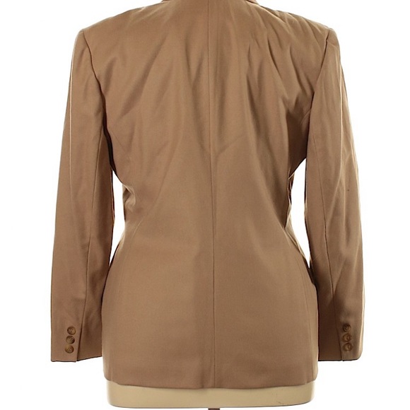 💐EUC 💐 Beautiful Tan 💯 Percent Wool Blazer - Picture 4 of 7